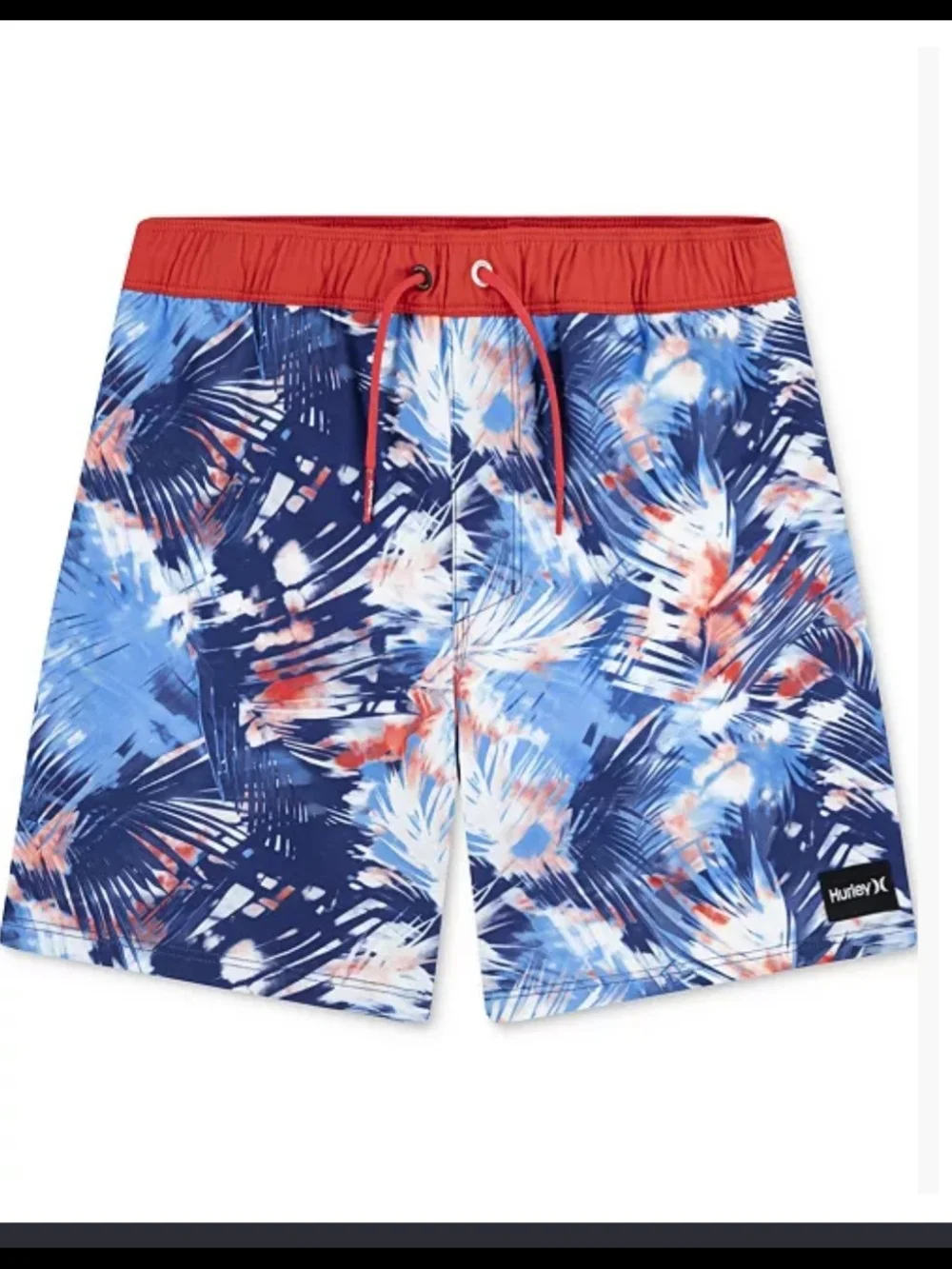 Hurley Tropical Print Swim Shorts in Navy, Blue & Coral